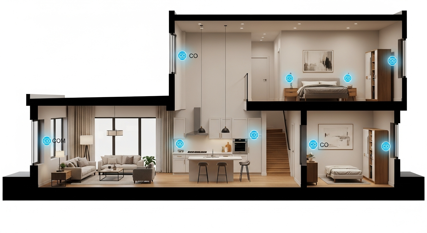 Carbon Monoxide Detector Placement: Exactly Where to Put Yours