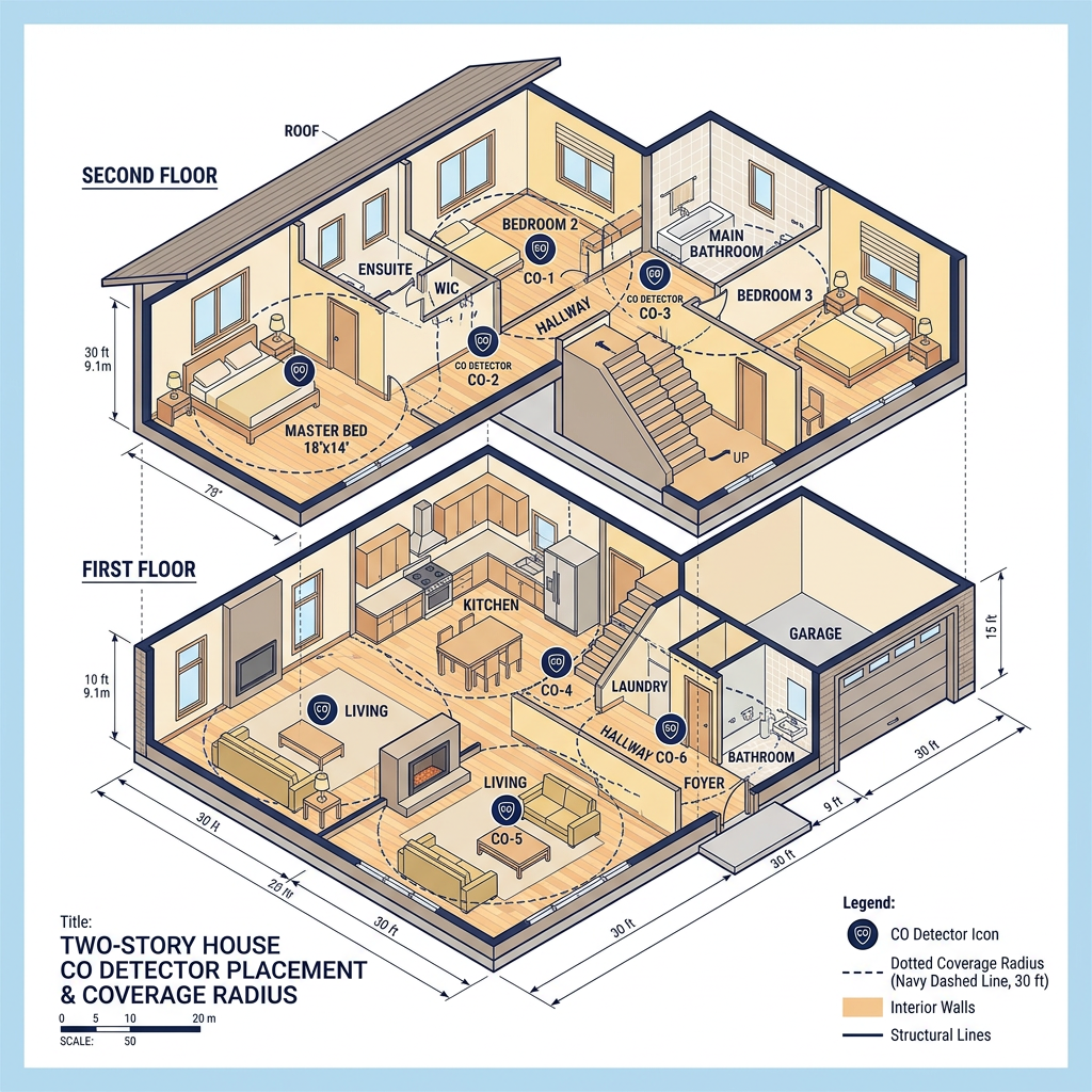 How Many Carbon Monoxide Detectors Do I Need? (NFPA Answer by Home Size)
