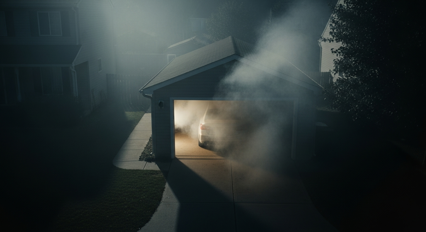 Car exhaust building up in closed attached garage
